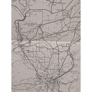 Vintage 1982 Talladega County Alabama General Highway Map 26" x 18" Sylacauga image 4