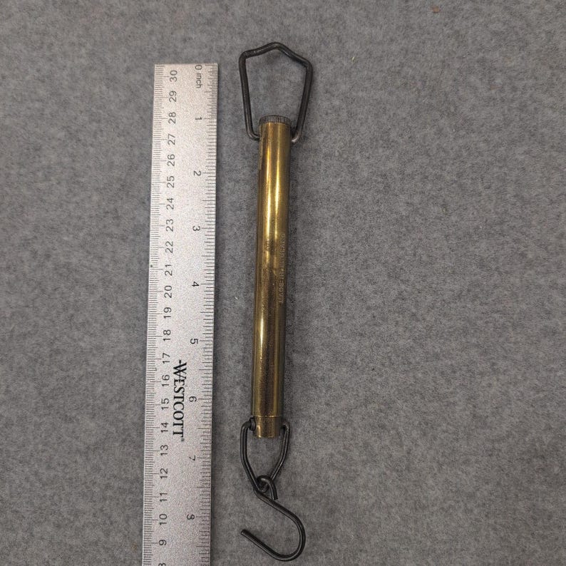 Vintage Salter Brass Spring Scale Luggage Postal Weighing Tool image 6
