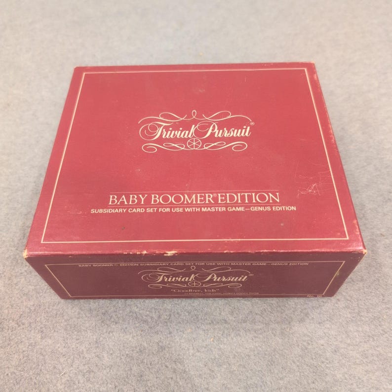 Trivial Pursuit Baby Boomer Edition Subsidiary Card Set 1983 Vintage Trivia Game image 3