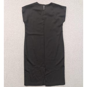 Vintage 1990's Breli Originals Black Sheath Dress Knee Length Cap Sleeve Size 16 image 4