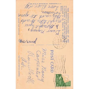National Gallery of Art Washington DC Linen Postcard 1942 B.S. Reynolds Used image 2