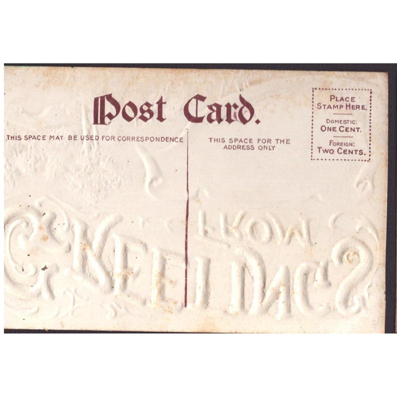 Vintage Greetings from Cortland NY Embossed Postcard Glitter Jeweled New York image 2