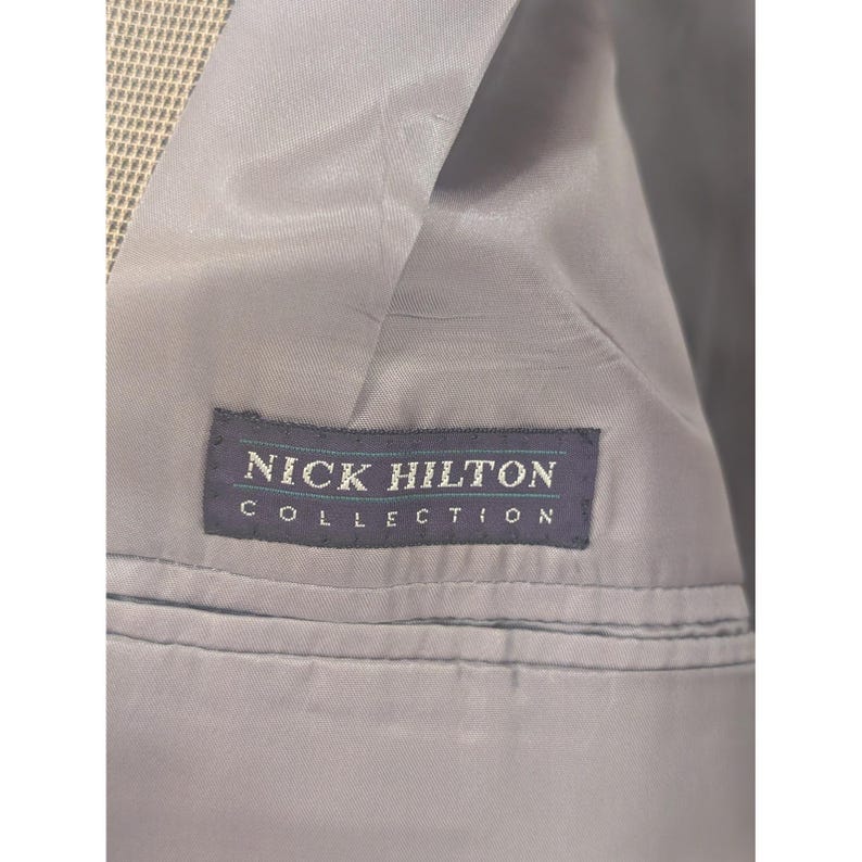 Nick Hilton Collection Mens Plaid Blazer Gray Mark Shale Sport Coat 48 L image 2