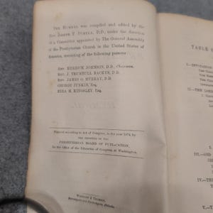 Den presbyterianska psalmboken 1874 Philadelphias presbyterianska publikationsnämnds bok bild 2