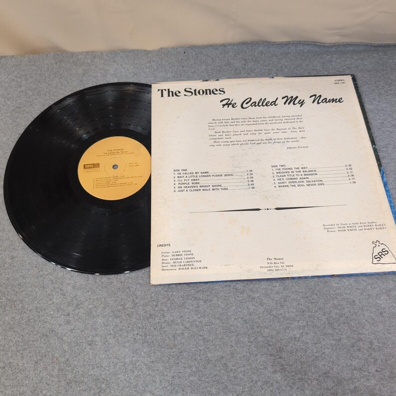The Stones He Called My Name Gospel Vinyl LP Gary Debbie Stone SRS 1181 Record image 2