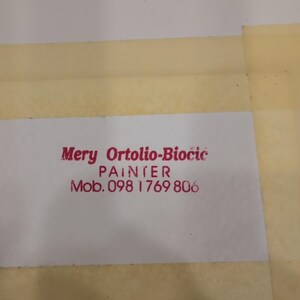 Mery Ortolio-Biocic Original Miniature Watercolor Coastal Fortress Painting 2005 image 6