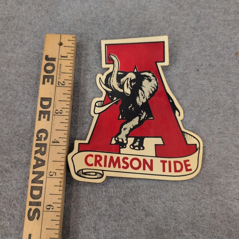 Alabama Crimson Tide Vintage Big Al Elephant Mascot Magnet Red White Logo image 3