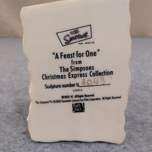 2003 The Simpsons Christmas Express A Feast for One Mr Burns Smithers Figurine image 6