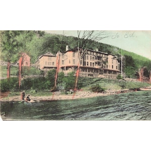 Vintage Glen Haven Hotel Co NY Postkarte Finger Lakes Litho Germany Bild 1