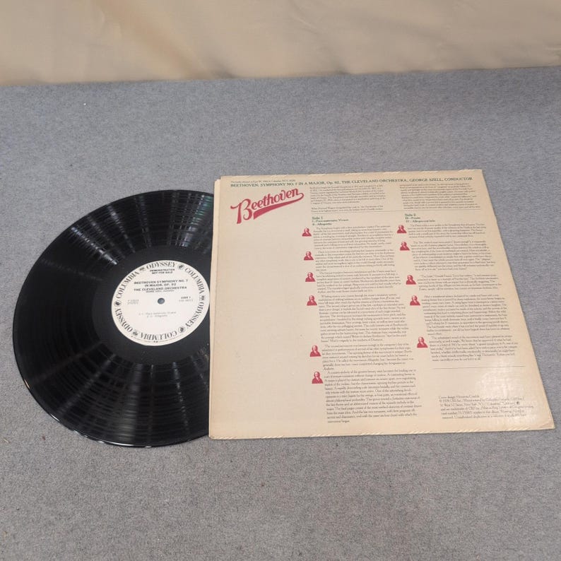 Szell Cleveland Orchestra Beethoven Symphony No. 7 Columbia Odyssey Y34624 image 2