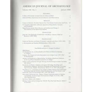 American Journal of Archaeology Jan 2000 Roman Aqueducts Neolithic Statues Doric image 2