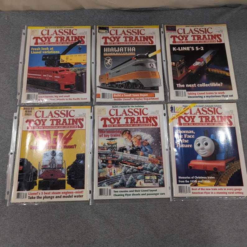 Classic Toy Trains Magazine 1995 Lot of 6 Issues Lionel American Flyer VG+ image 1