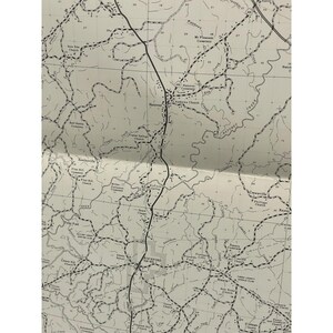 Mappa stradale generale della contea di Coosa, Alabama, VTG 1974, 25" x 18" Goodwater Kellyton immagine 4