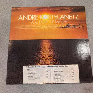 Andre Kostelanetz You Light Up My Life Vinyl LP Promo Columbia JC 35328 1978 image 1
