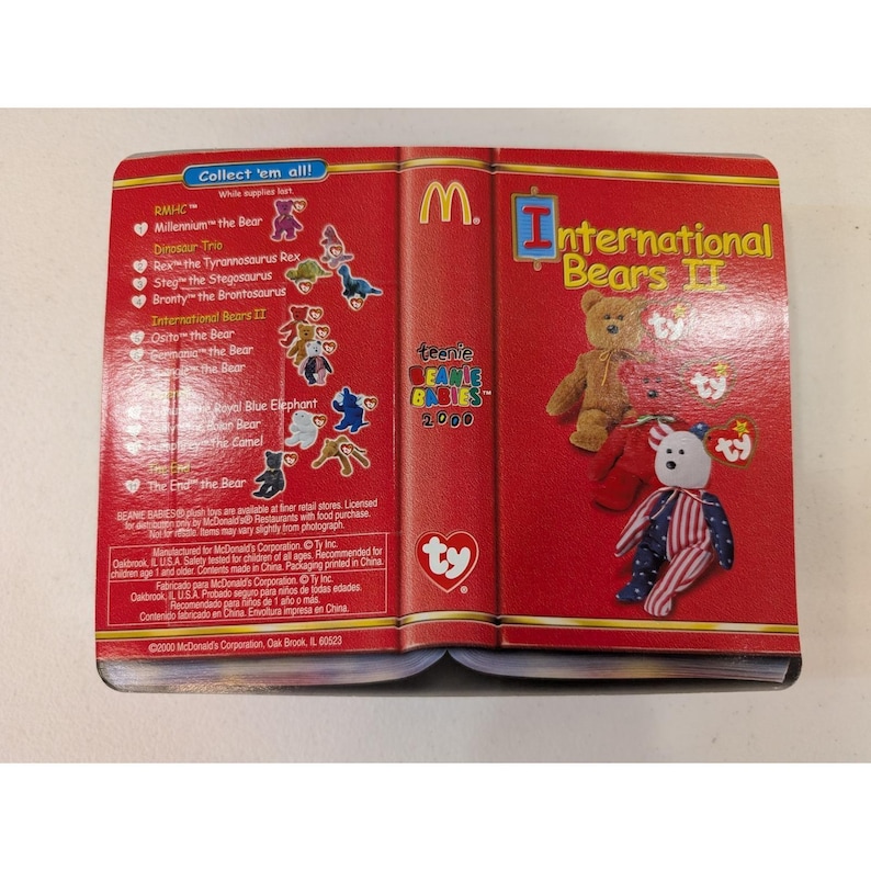 Ty Teenie Beanie Babies International Bears II 2000 McDonald's Complete Set image 2