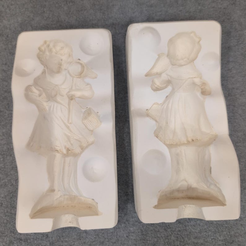 YOZIE HOBBYCAST NO 32 Mold Casting Girl with Butterfly Net and Bird image 2