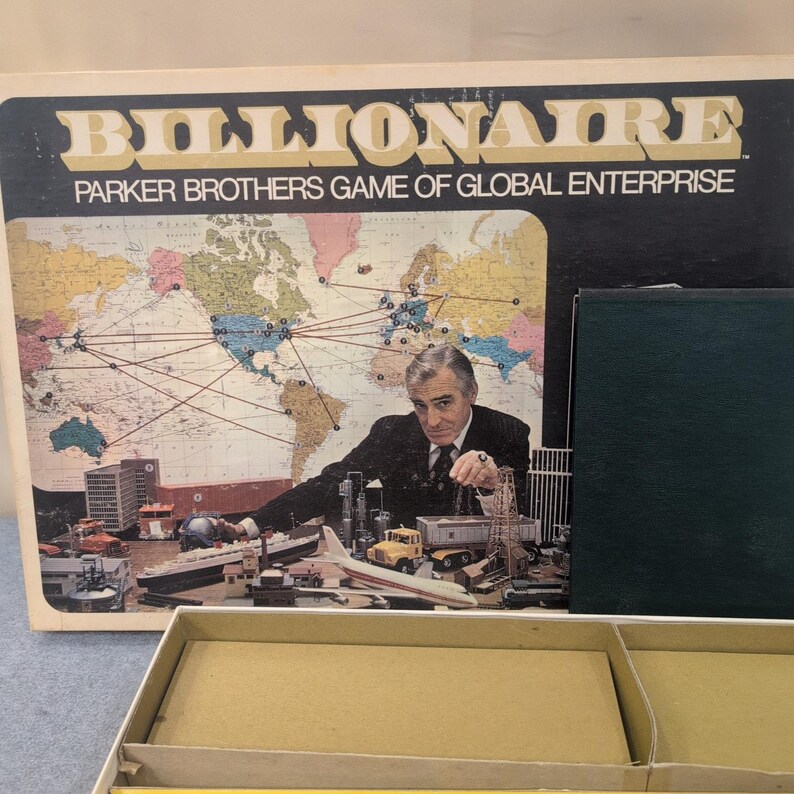 Vintage 1973 Billionaire Parker Brothers Game of Global Enterprise Complete image 6