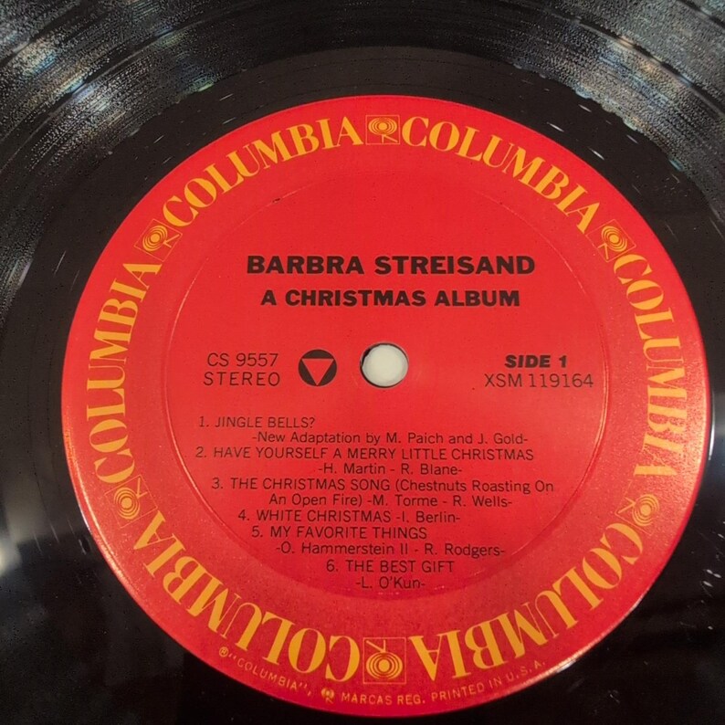 Barbra Streisand A Christmas Album Vinyl LP Columbia CS 9557 Holiday Stereo VG+ image 4