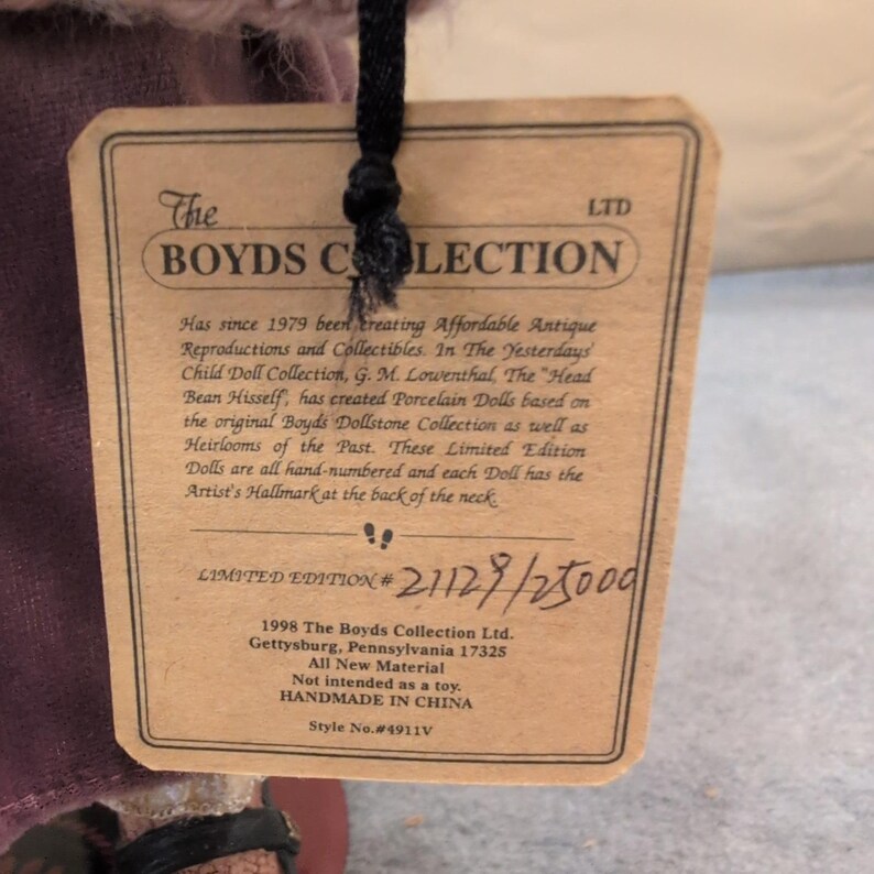 Boyds Collection Yesterdays Child Elizabeth Gary Goin Grandmas 1998 Doll 4911V image 3