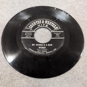 Dotty Robbins My World Is A Blue World Happy Birthday 45 RPM Vinyl Record 302 image 3