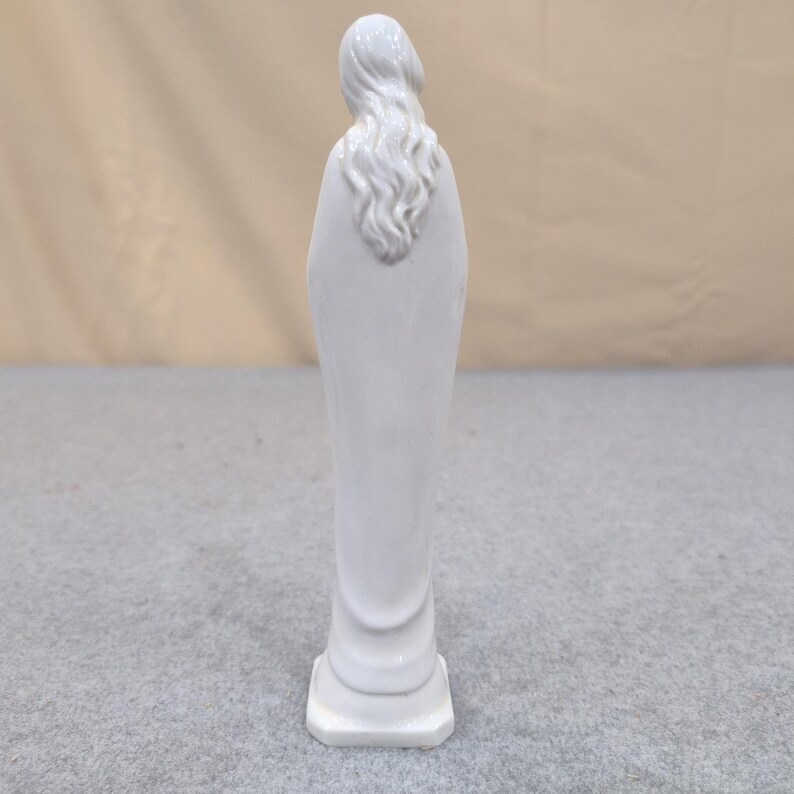 Homco 1425 Vierge Marie en prière - Figurine en porcelaine blanche brillante fabriquée à Taïwan image 2