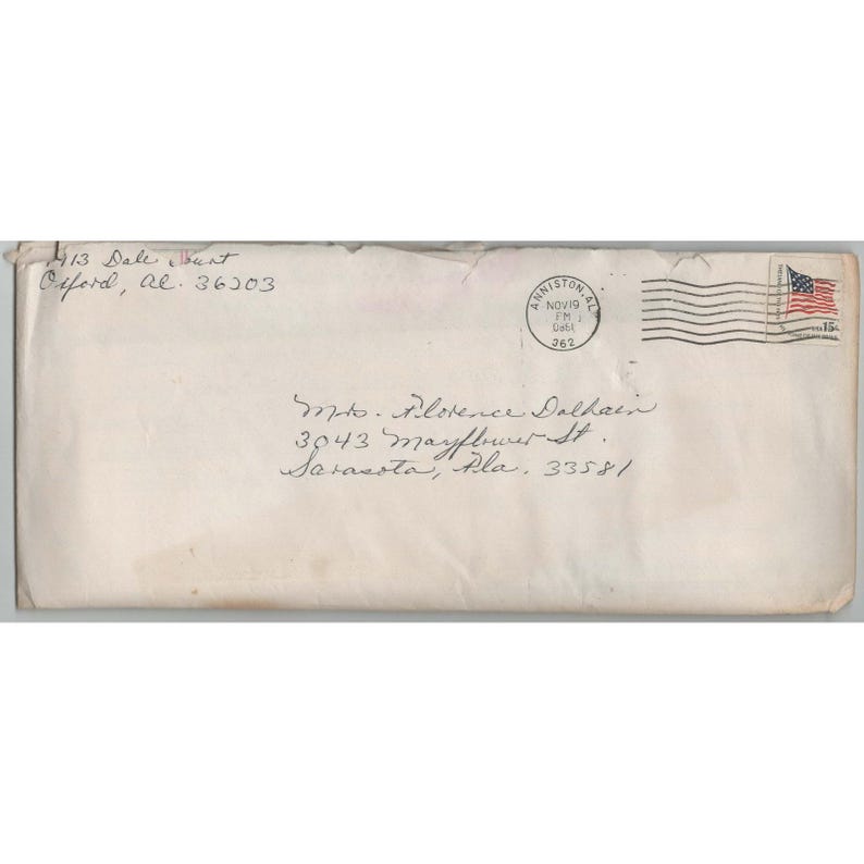 Konvolut von 13 Vintage-Briefumschlägen mit Poststempeln aus Sarasota, Florida, aus den 1950er- bis 1980er-Jahren Bild 2