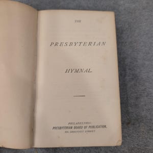 Den presbyterianska psalmboken 1874 Philadelphias presbyterianska publikationsnämnds bok bild 1