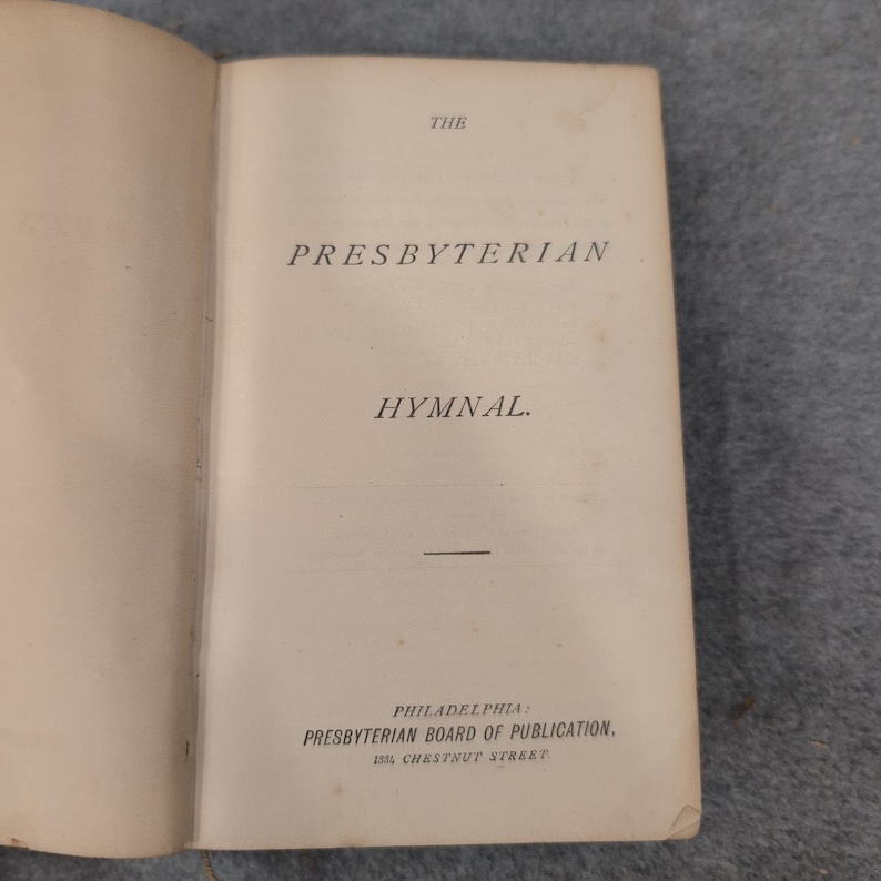 Den presbyterianska psalmboken 1874 Philadelphias presbyterianska publikationsnämnds bok bild 1
