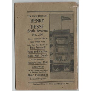 Catálogo de bordados antiguos de Henry Hesse n.º 7, Nueva York, Sexta Avenida. imagen 2