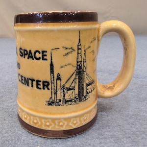 Alabama Space and Rocket Center Mug Yellow Ceramic Rocket Ship Graphic Souvenir image 2