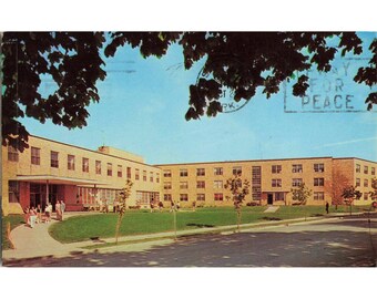 SUNY Oswego NY Chrome Postcard 1961 Hewitt Hall College Union Bob Wyer Used