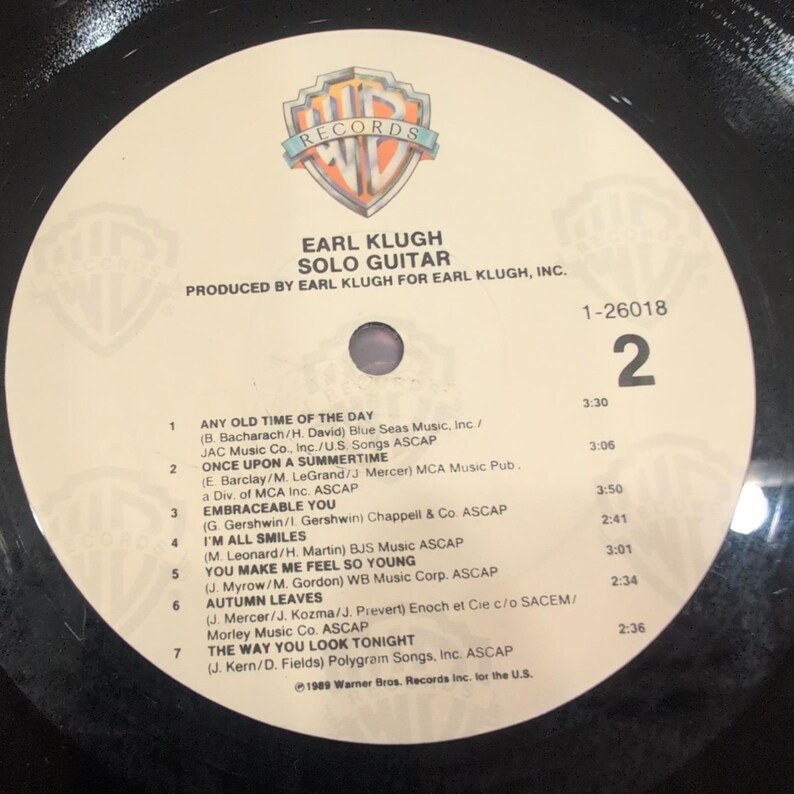 Earl Klugh Solo Guitar Vinyl LP 1989 Warner Bros 1-26018 Jazz Instrumental image 6