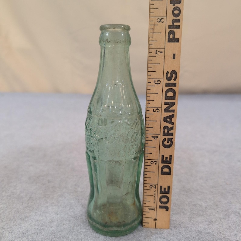 Vintage Coca-Cola Bottle Pulaski TN 1923 Patent Georgia Green Glass 1942 Coke image 4