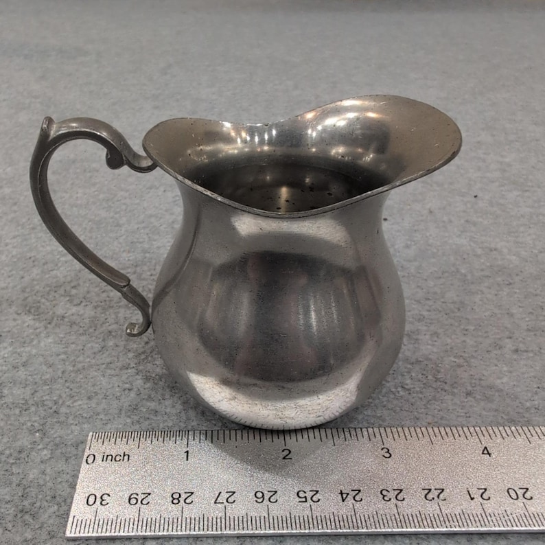 Vintage Pewter Pitcher Creamer Small Jug WEB 1137 image 6