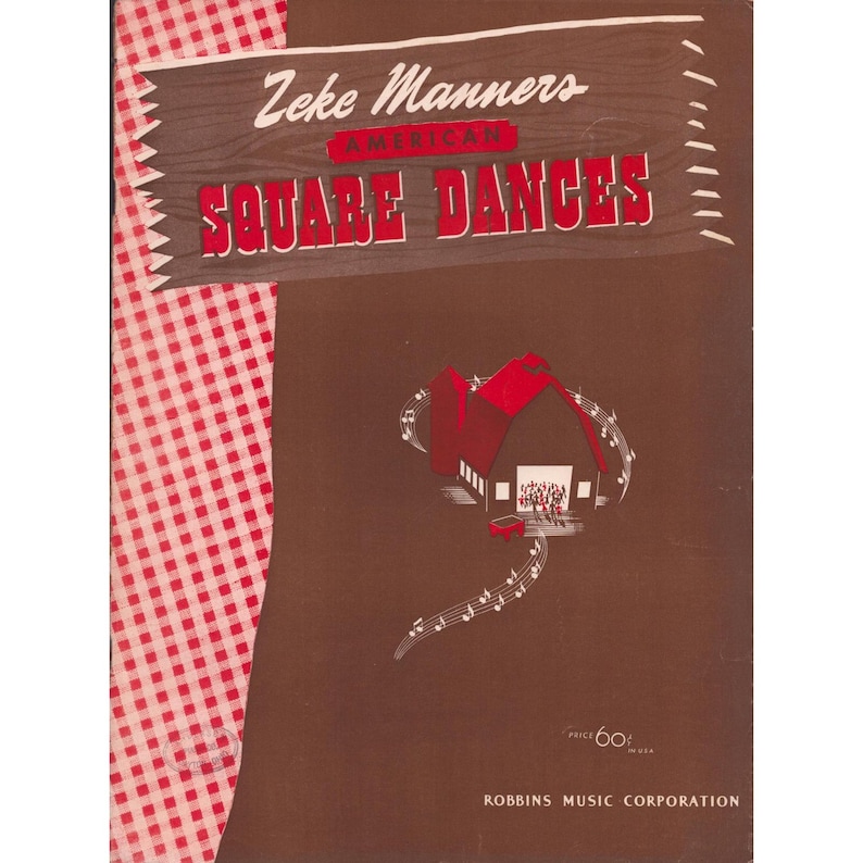 Spartito musicale vintage di Zeke Manners per balli country americani, Robbins Music Corp VG immagine 1
