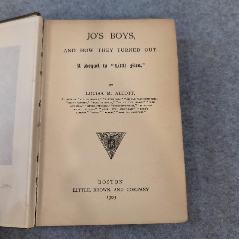 VTG 1886 Jo's Boys and How They Turned Out Louisa M Alcott Book Hardcover 1886 image 5