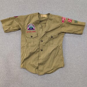Vintage Boys Scouts of America Uniform Shirt Talladega Ala Choccolocco Council image 1