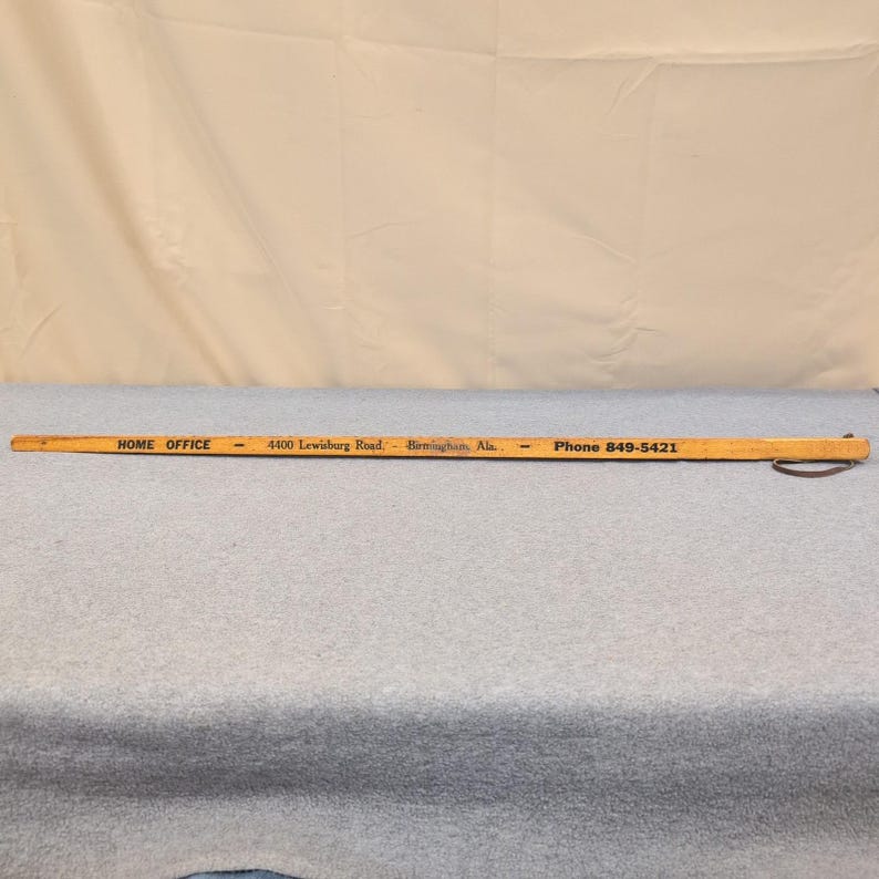 Vintage Joe Money Machinery Co Inc Alabama Advertising Wooden Yardstick Ruler image 5