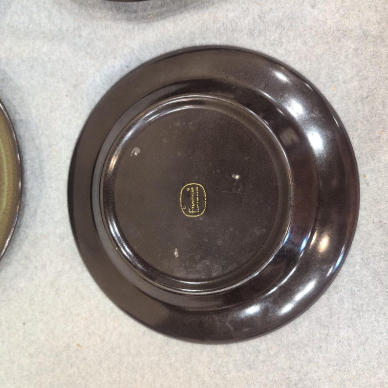 Franciscan Madeira Plates Set of 12 Dinner Salad Bread Butter Olive Green Brown image 10