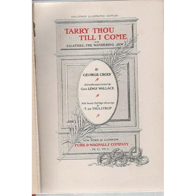 Tarry Thou Till I Come Illustrated Edition George Croly 1901 Funk & Wagnalls image 4
