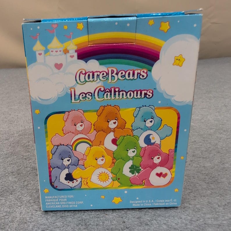 2005 Care Bears Bedtime Bear Ornament Les Calinours Blue Moon Star NOS image 3