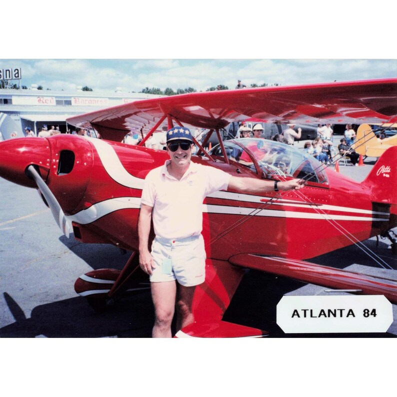 Vtg 1984 Atlanta Aviation Airshow Pitts S-1A Biplane Photo image 1
