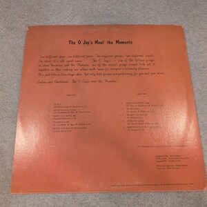 The O'Jays Meet The Moments LP Stang ST-1024 DJ Copy Promo White Label 1974 image 2