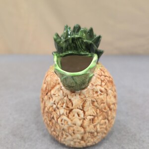The Haldon Group 1986 Ceramic Pineapple Pitcher Creamer Yellow Green Vintage image 2