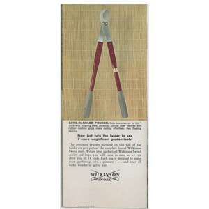 Brochure publicitaire vintage pour outils de jardin Wilkinson Sword Precision Pruners (Très bon état) image 2