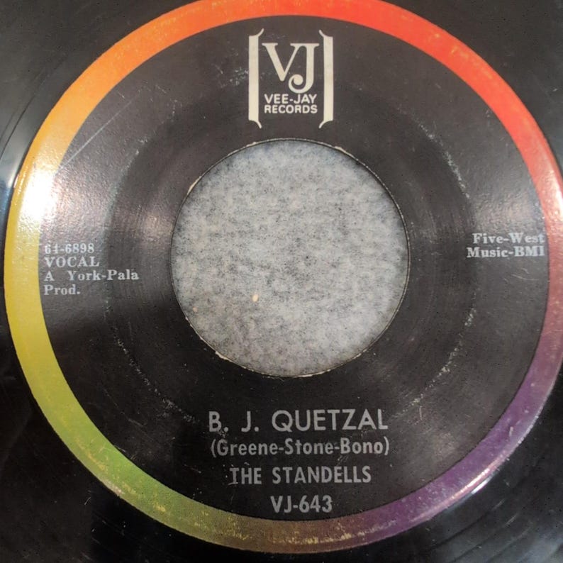 The Standells B. J. Quetzal / The Boy Next Door 45 RPM Vee-Jay Records VJ-643 image 1