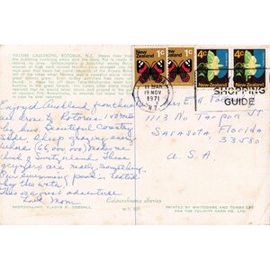Vintage-Postkarte von 1971: Tikitere-Kessel, Rotorua, Neuseeland, Foto: Gladys Goodall (sehr guter Zustand) Bild 2