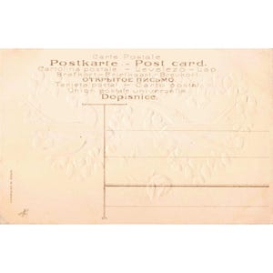 Antique German Embossed Postcard Swallows Clover Hearts Best Wishes E Crandall image 2