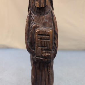 Vintage Hand Carved Wood Figurine Wise Man Prophet Religious Folk Art Sculpture image 7
