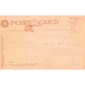 Redondo Beach CA Ainsworth Tea Garden Vintage Postcard Newman F410 VG image 2